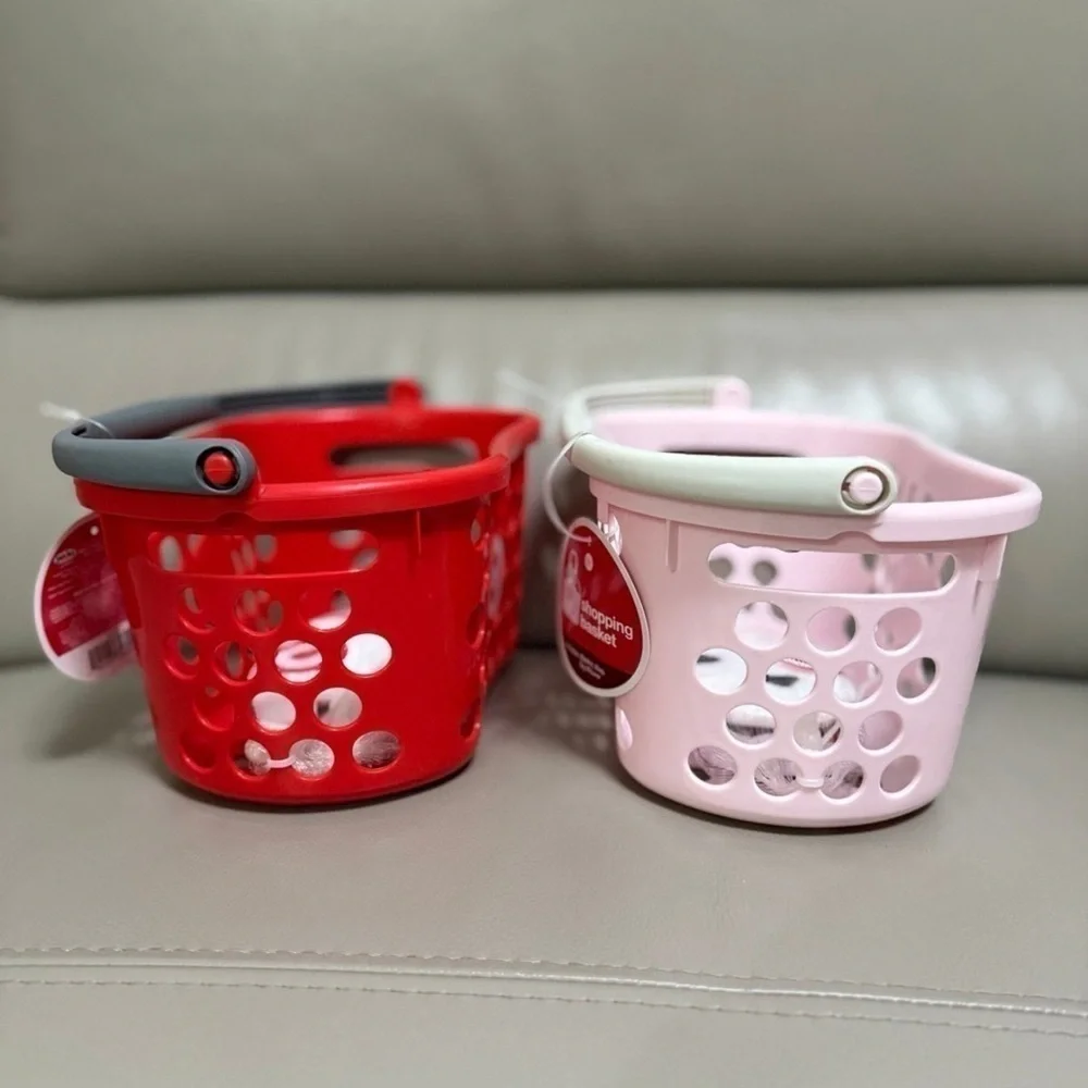 Target Toy Shopping Basket Kids RED & PINK Bullseye